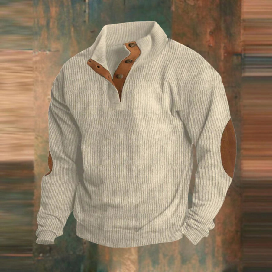 Raoul | Men's Ribbed Button Collar Sweater