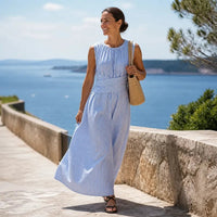 Ravelle Women's Striped Sleeveless Maxi Dress