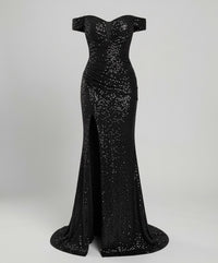 Raven Elegant Evening Dress in Black