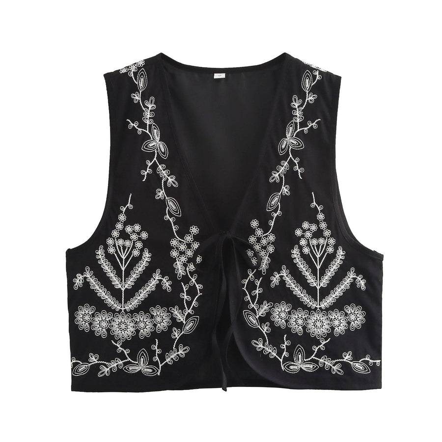 Raven Elegant Vest in Black