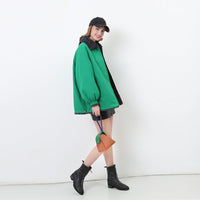 Raven Jacket with Hood and Oversized