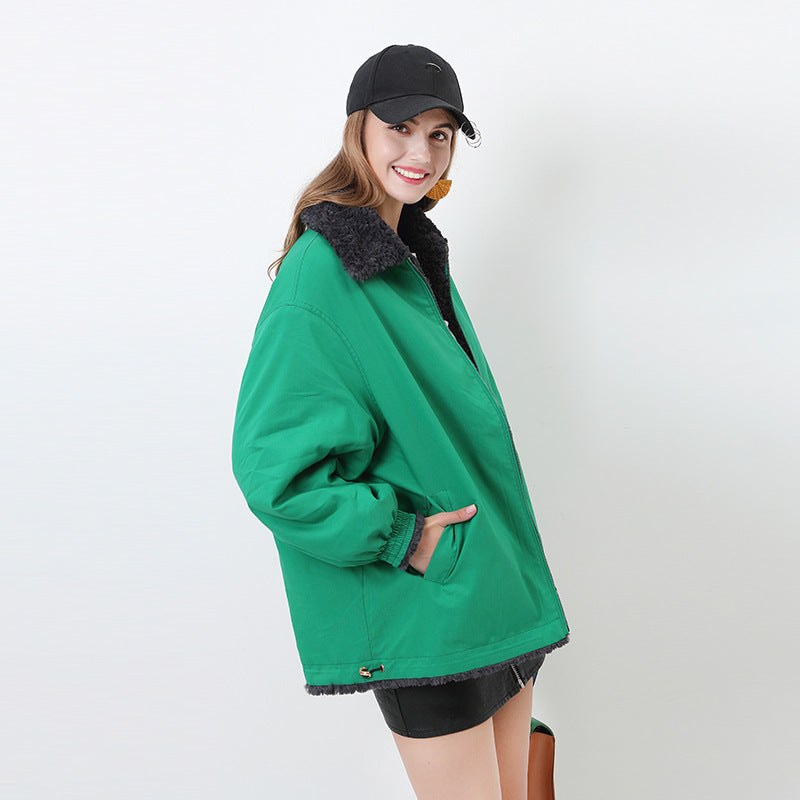Raven Jacket with Hood and Oversized in Green