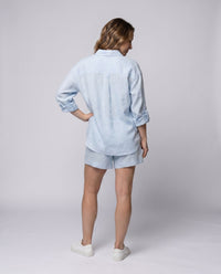 Raven Linen Shirt with Button Front and Pockets