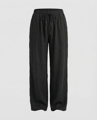 Raven Linen Trousers in Black
