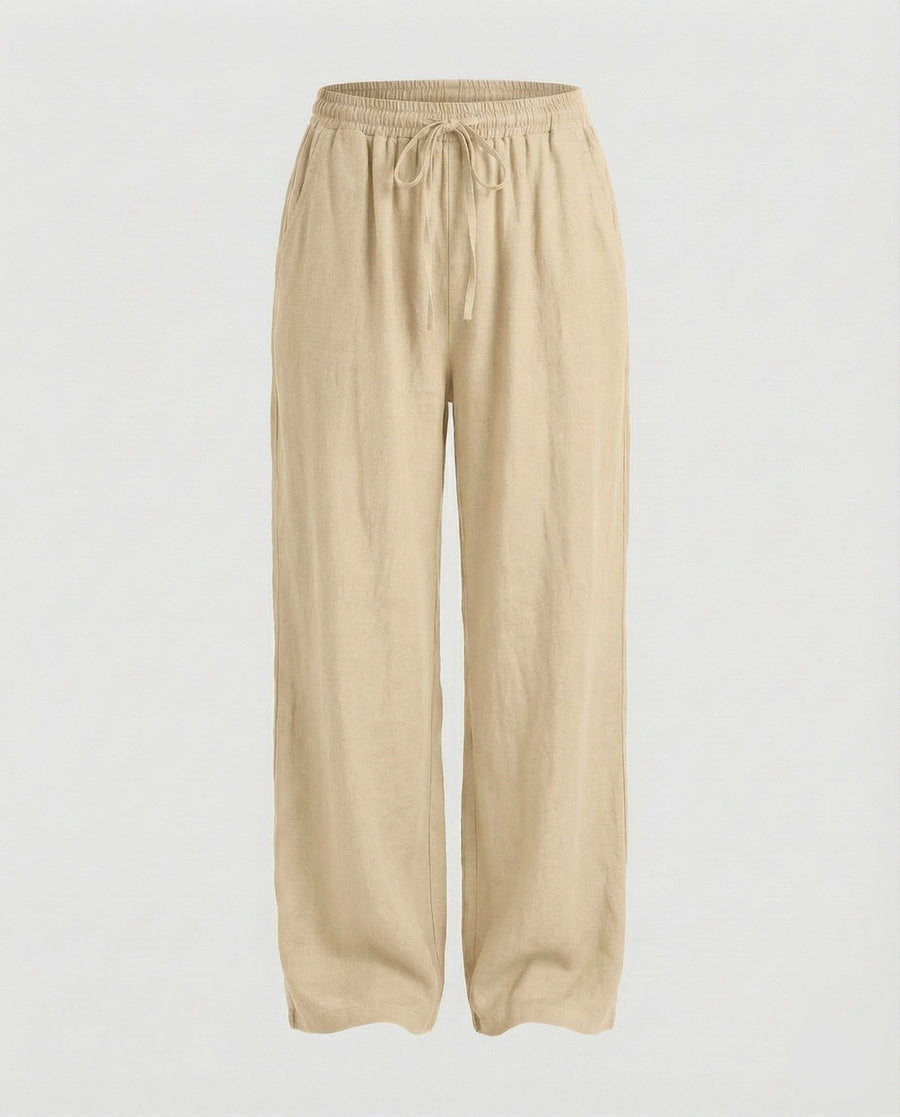 Raven Linen Trousers in Khaki