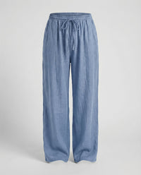 Raven Linen Trousers in Light Blue