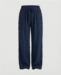 Raven Linen Trousers in Navy