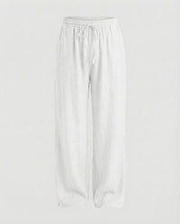 Raven Linen Trousers in White