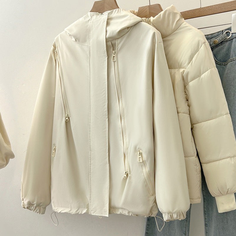 Raya Lightweight Jacket with Pockets and Hood in Cream