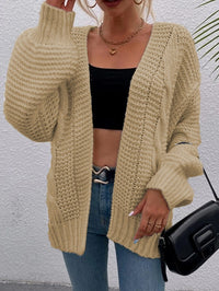 Rebecca Casual Knit Cardigan in Apricot