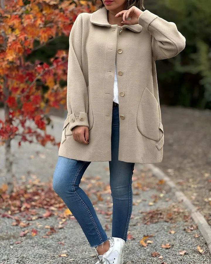 Rebecca Elegant Coat in Apricot