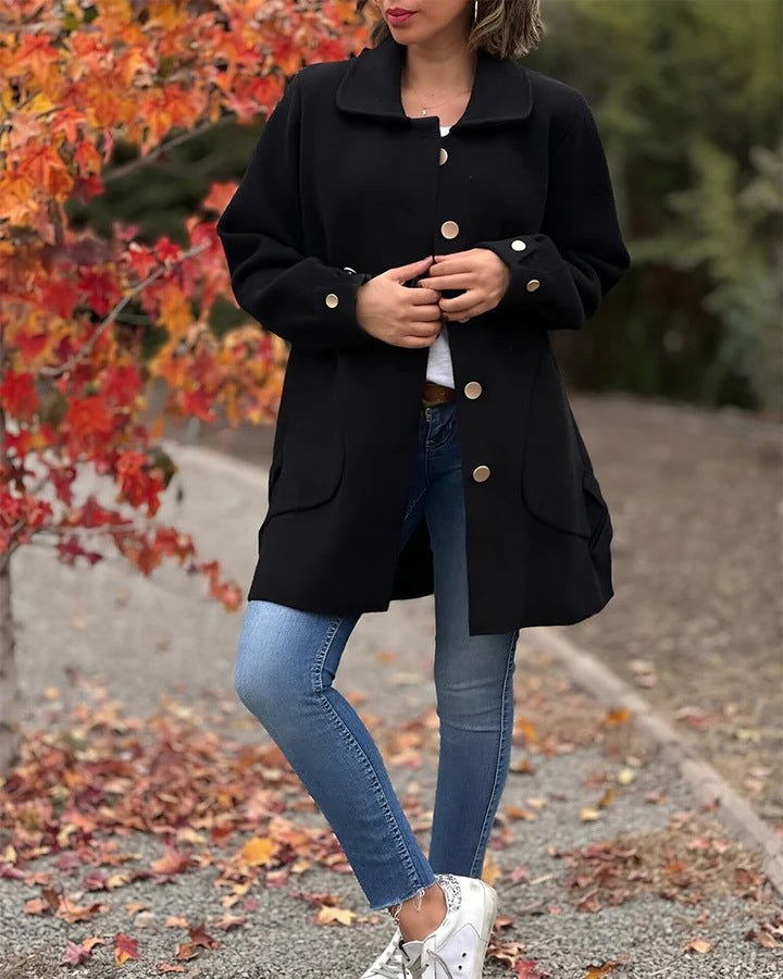 Rebecca Elegant Coat in Black