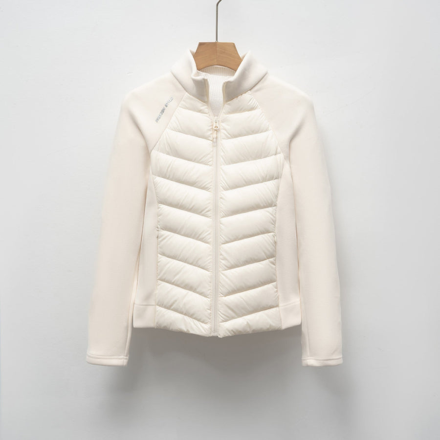 Rebecca Jacket with Zip Front and Pockets in Beige