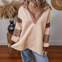 Regina Casual Shirt with Striped in Khaki