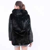 Regina Jacket with Hood in Black