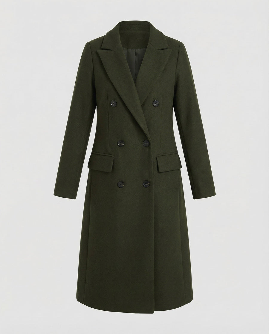 Regina Warm Coat in Army Green