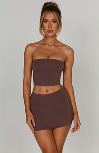 Amira Mini Skirt - Chocolate