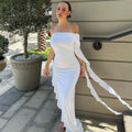 Reina Elegant Maxi Dress with Ruffles