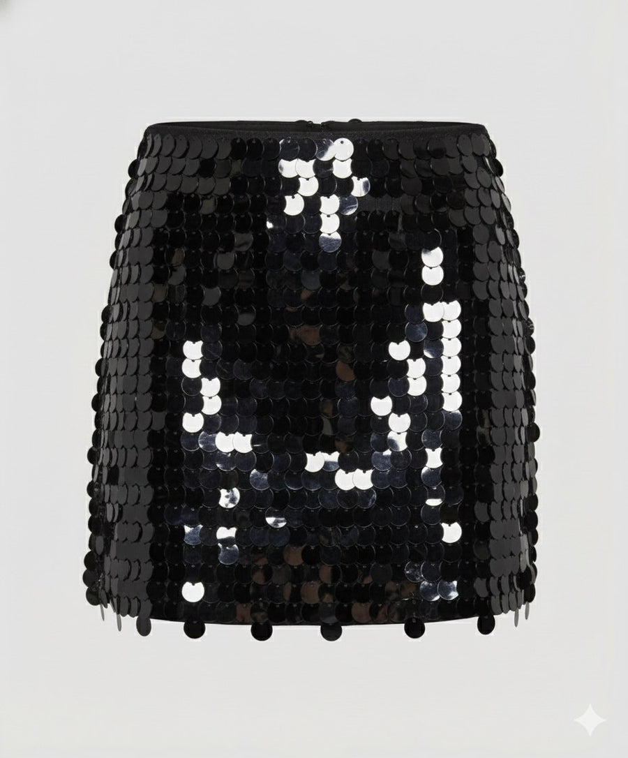 Reina Elegant Skirt in Black