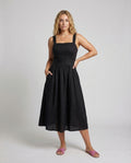 Reina Linen Midi Dress