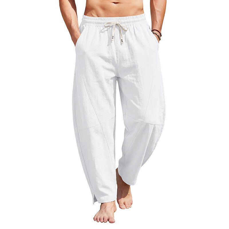 Reinier Airy Trousers with Drawstring Waist and Side Split