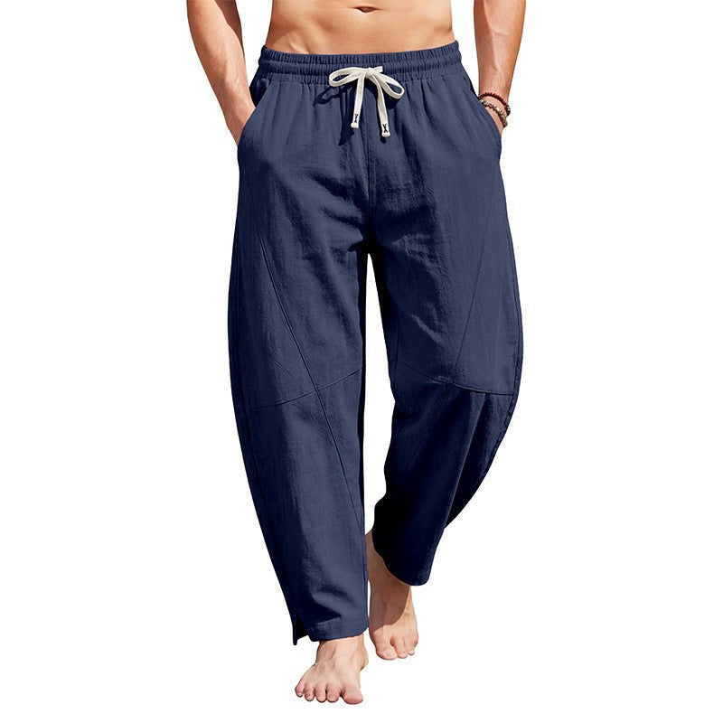 Reinier Airy Trousers with Drawstring Waist and Side Split