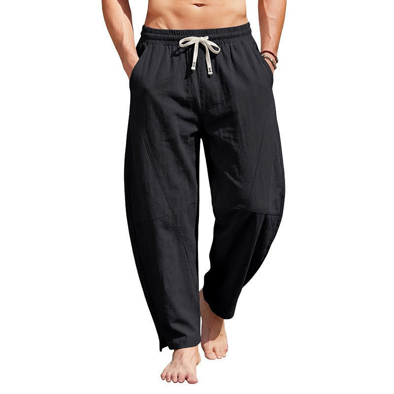 Reinier Airy Trousers with Drawstring Waist and Side Split