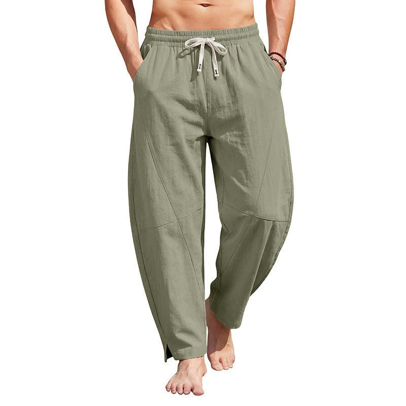 Reinier Airy Trousers with Drawstring Waist and Side Split