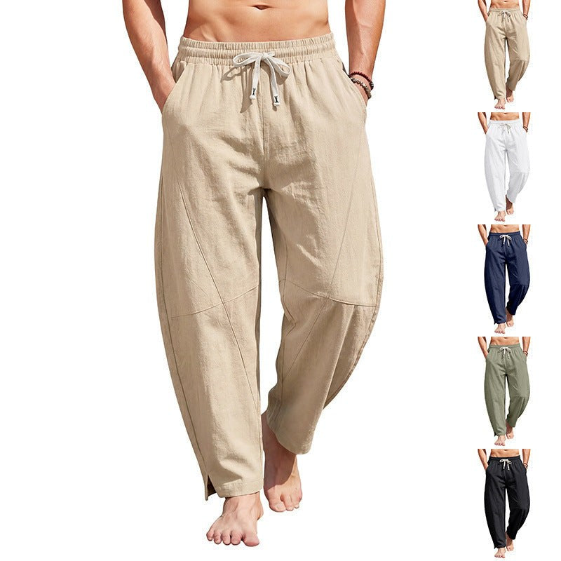 Reinier Airy Trousers with Drawstring Waist and Side Split