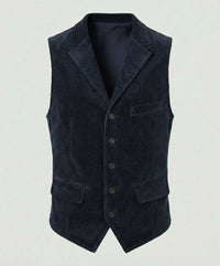 Reinier Corduroy Vest in Black