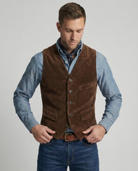 Reinier Corduroy Vest in Brown