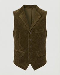 Reinier Corduroy Vest in Green