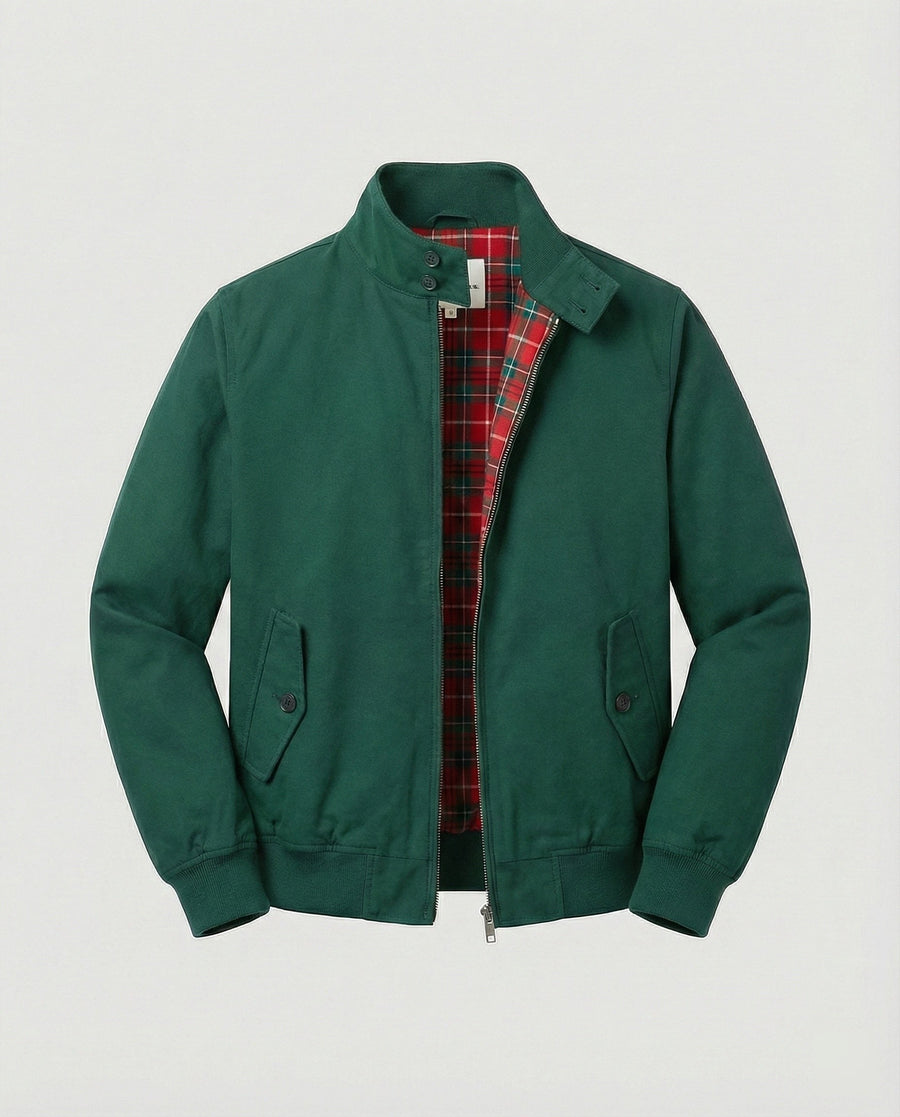 Remi Jacket with Zip Front in Green