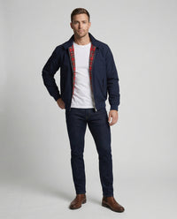 Remi Jacket with Zip Front in Navy Blue