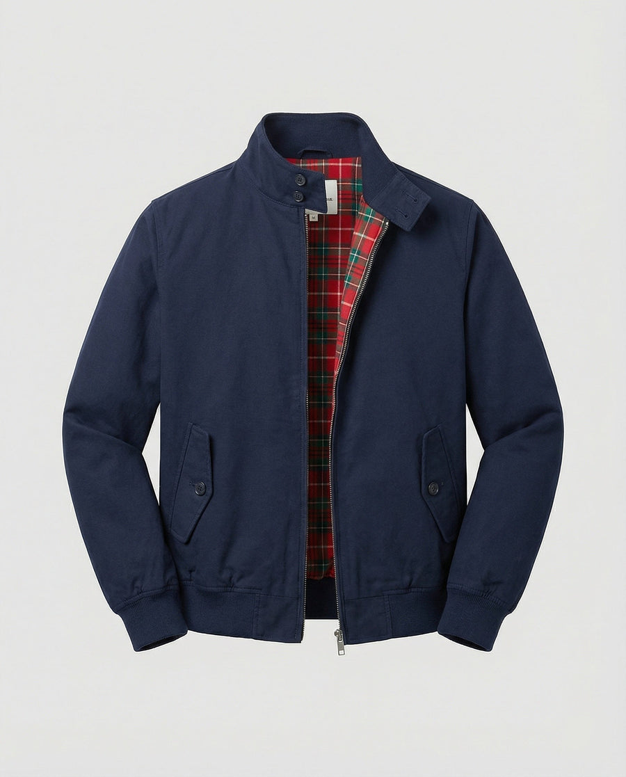 Remi Jacket with Zip Front in Navy Blue