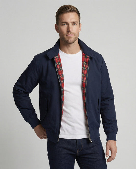 Remi Jacket with Zip Front in Navy Blue