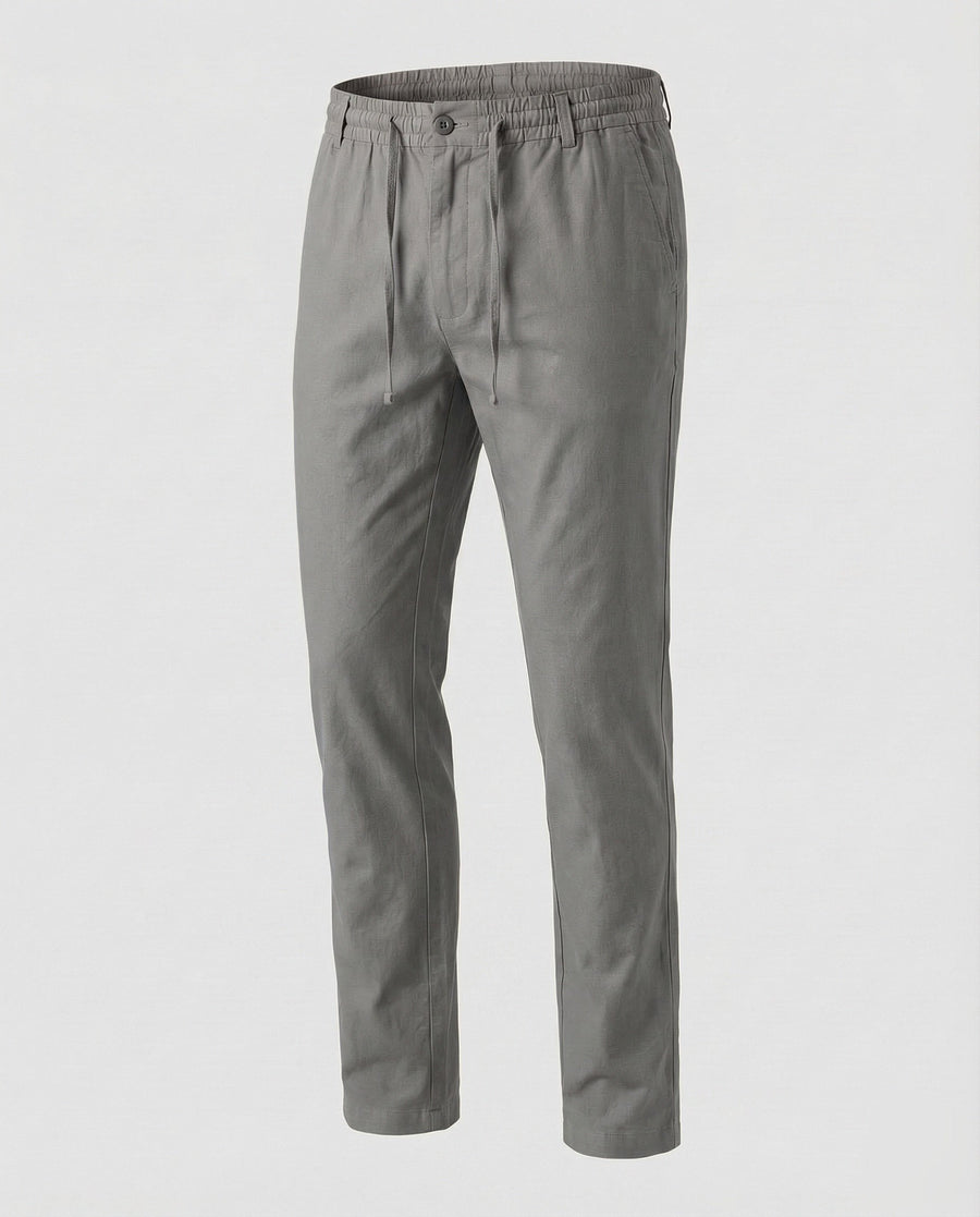 Remi Linen Trousers in Grey