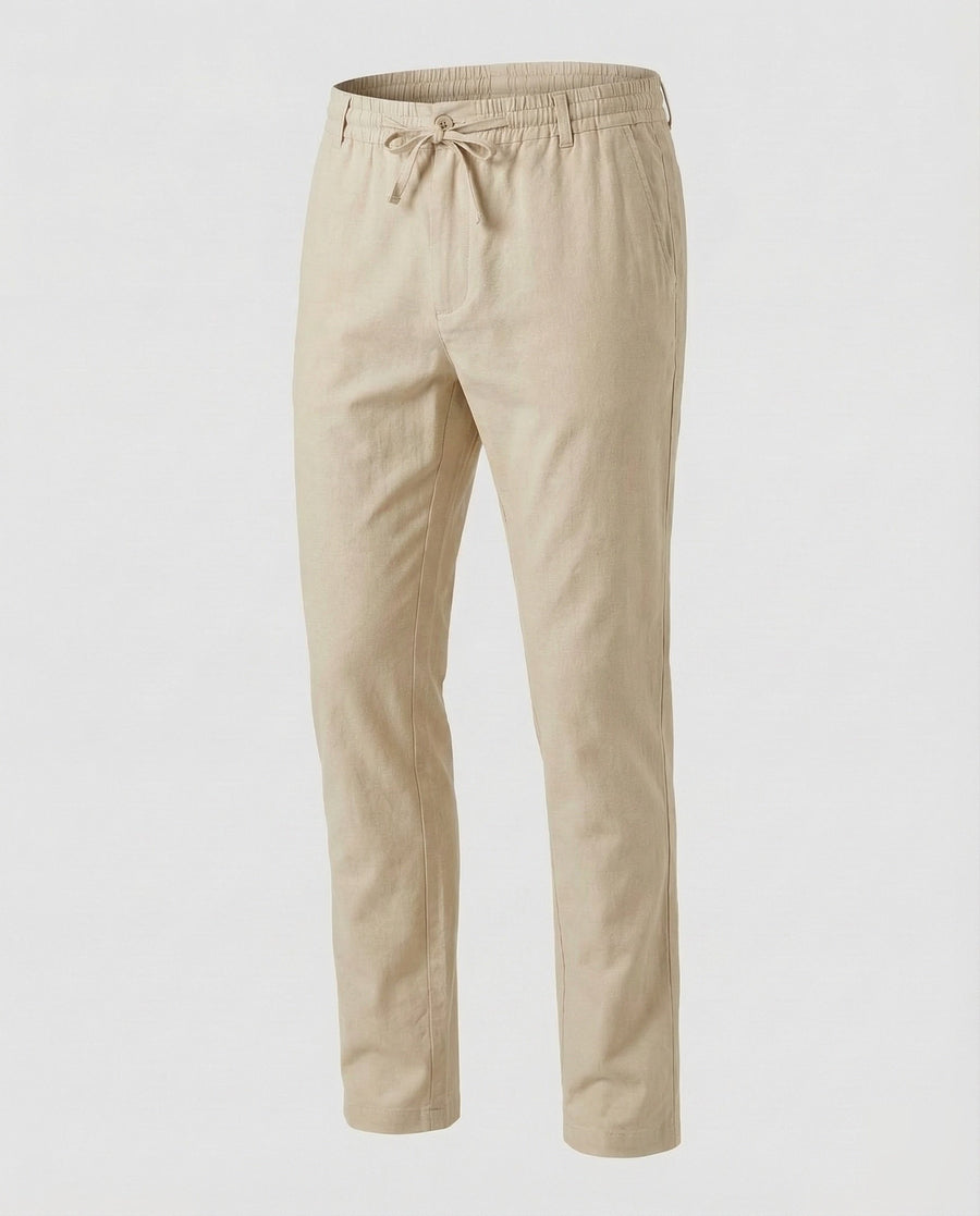 Remi Linen Trousers in Khaki