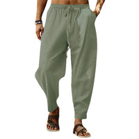 Remi Relaxed Linen Blend Trousers with Elastic Waist