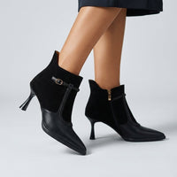 Remy Braided Strap Boot in Charcoal