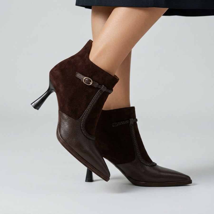 Remy Braided Strap Boot in Chocolate