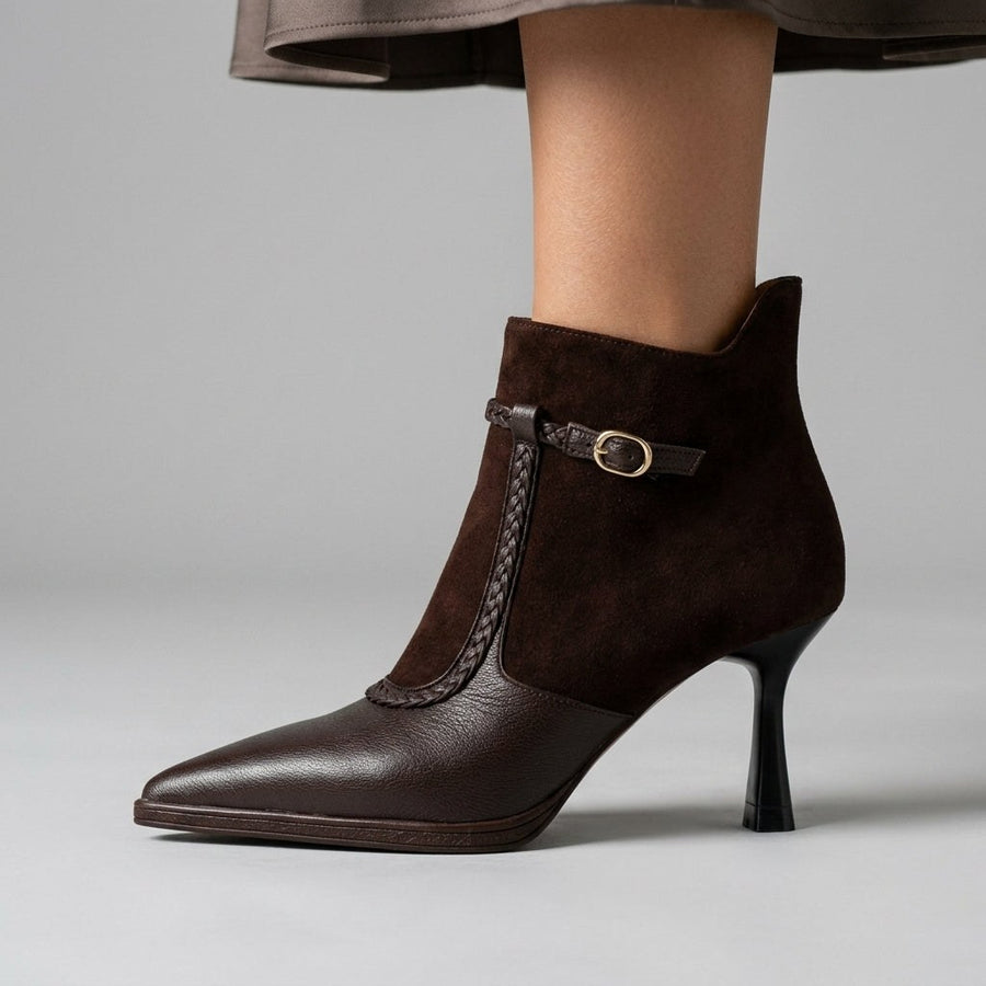 Remy Braided Strap Boot in Chocolate