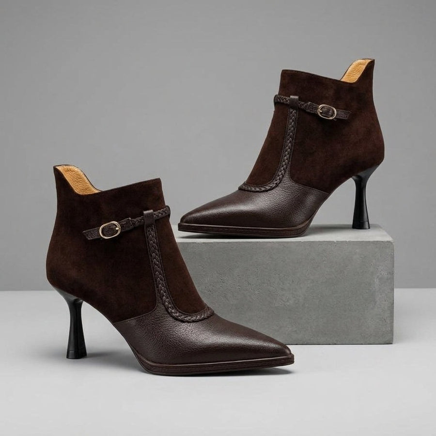 Remy Braided Strap Boot in Chocolate