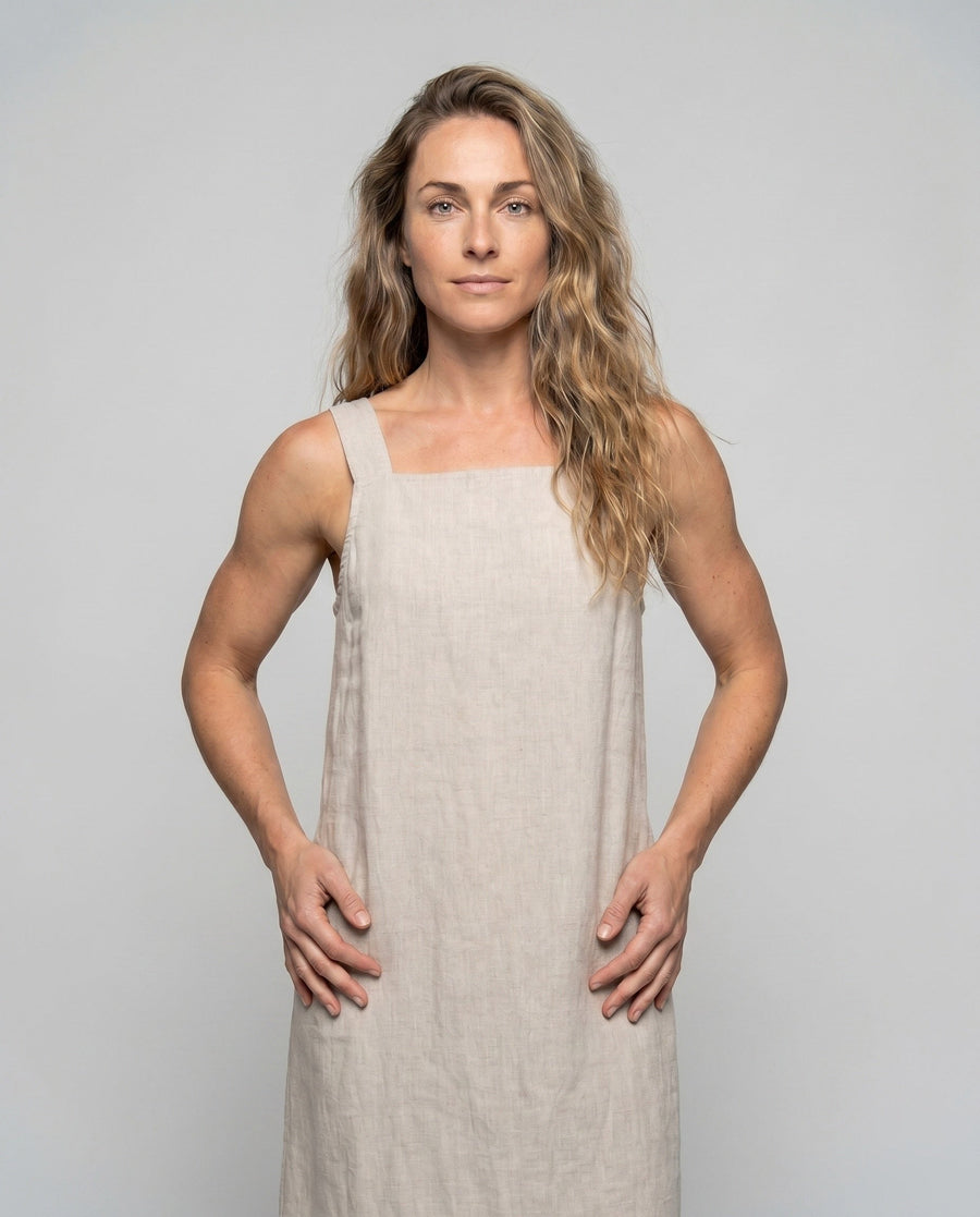 Renata Casual Linen Maxi Dress