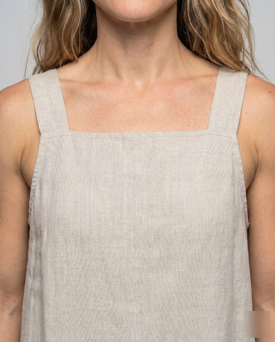Renata Casual Linen Maxi Dress