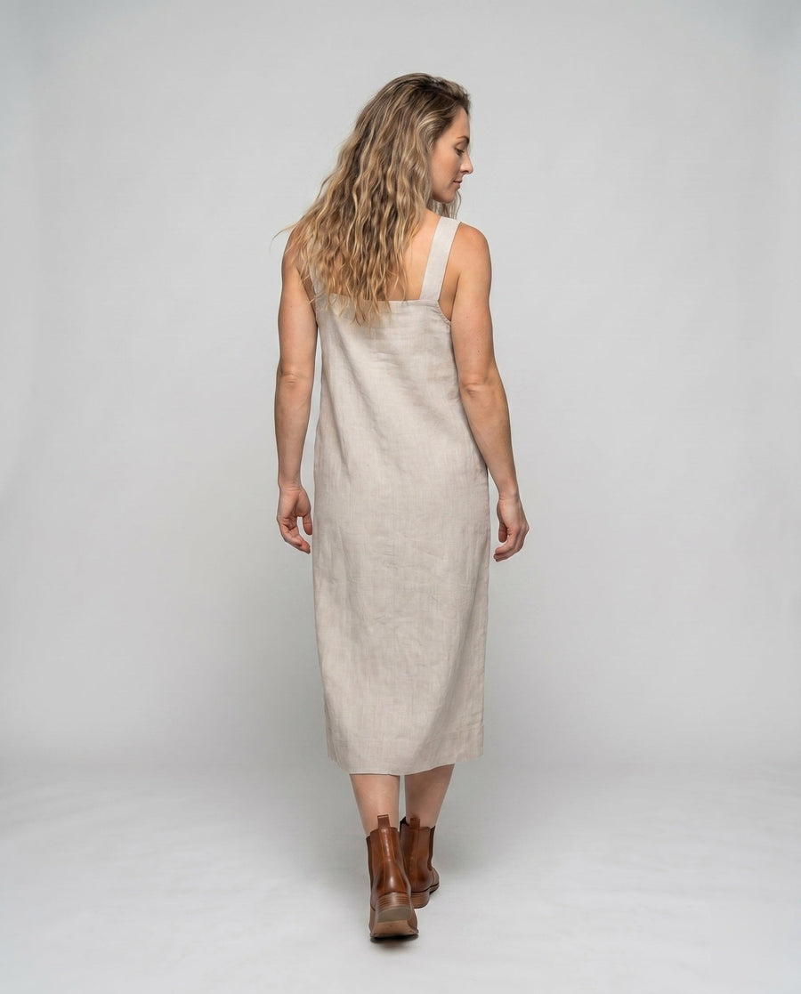 Renata Casual Linen Maxi Dress