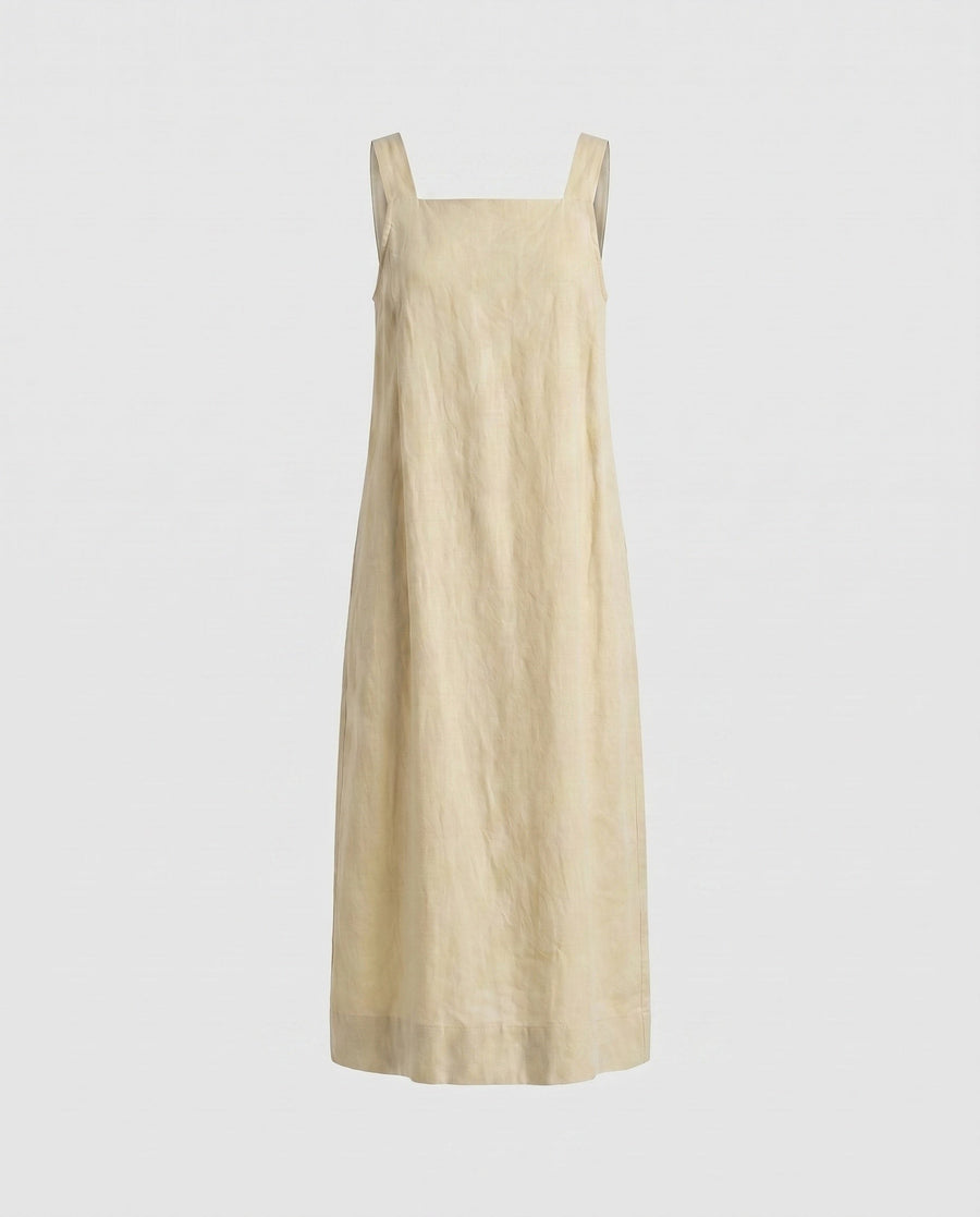 Renata Casual Linen Maxi Dress in Linen