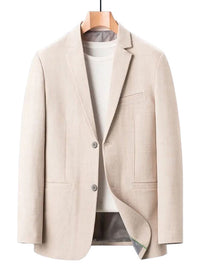 Renata Elegant Linen Blazer in Light Grey