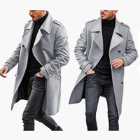 Rens Elegant Trench Coat in Light Grey