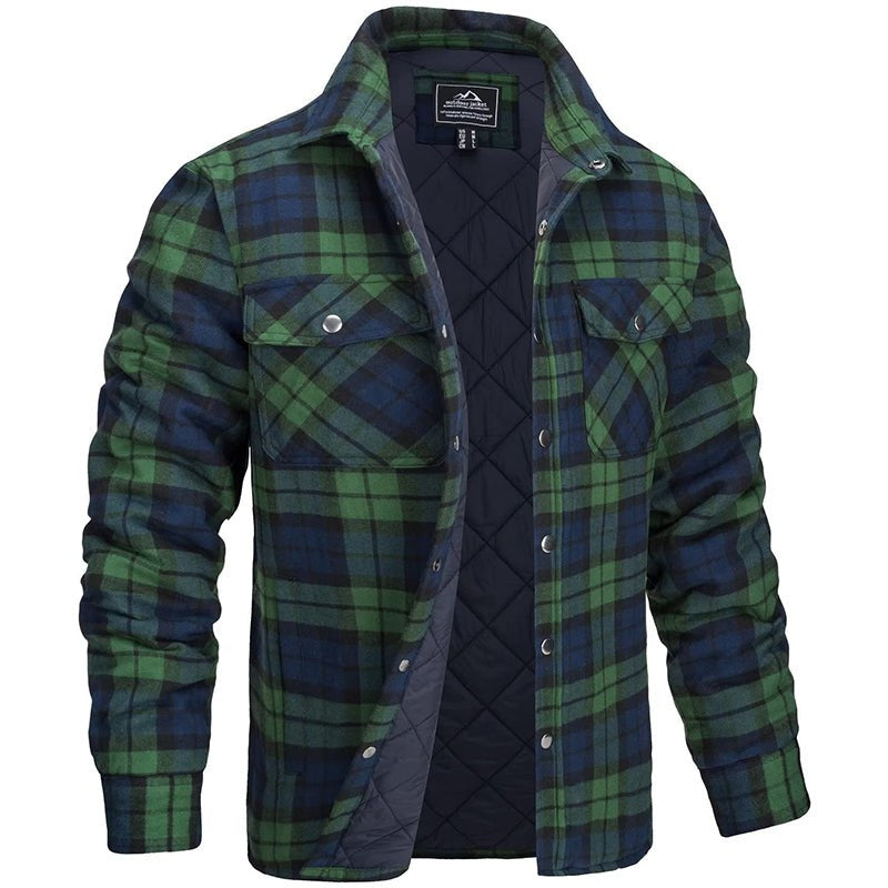 Rens Jacket with Checked in Green